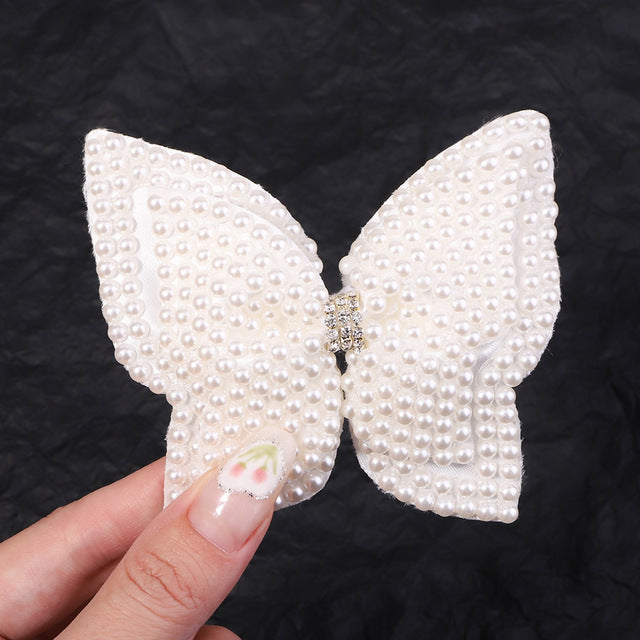 Hair Clip with Pearls for Kids and Adults (Large Size)