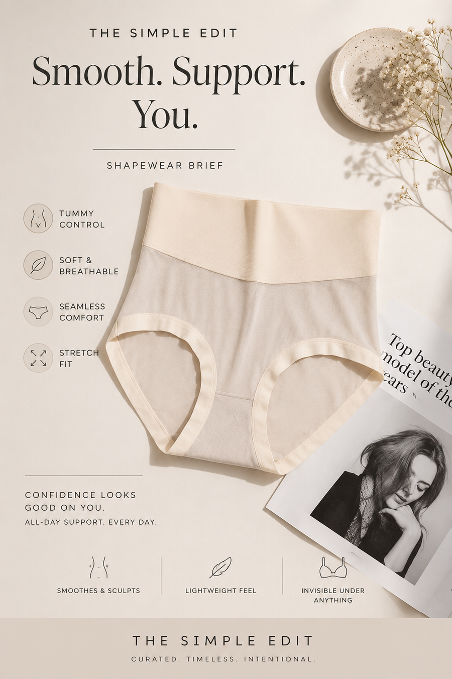 Seamless High Waist Briefs - Comfy Stretchy Women's Underwear